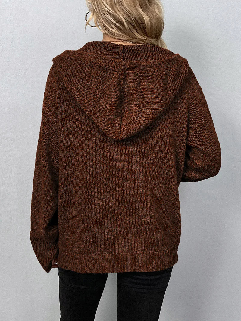 Agnes | Strickjacke mit Kapuze-Becker Boutique