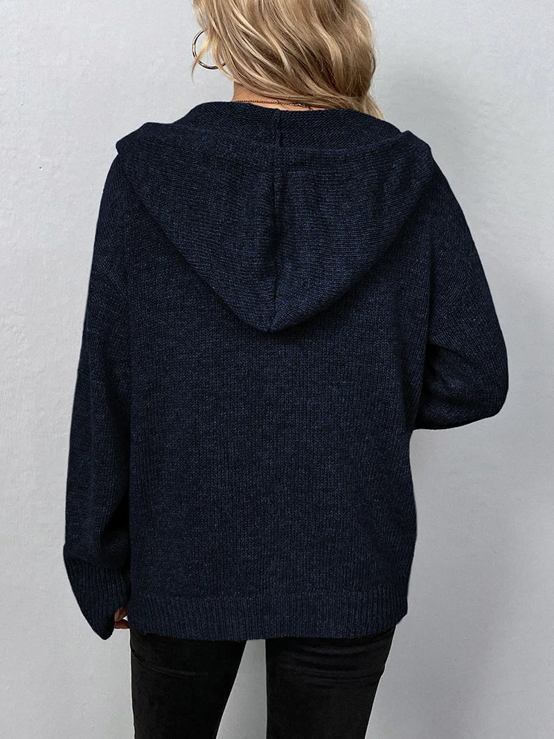 Agnes | Strickjacke mit Kapuze-Becker Boutique
