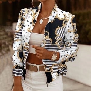 Anouk | Frühlings- und Sommer-Bomberjacke für Frauen-Weißgold-S-Becker Boutique