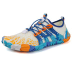 AquaSafe | Barfuß-Orthopädische Wasserschuhe-Weiß-Blau-36-Becker Boutique