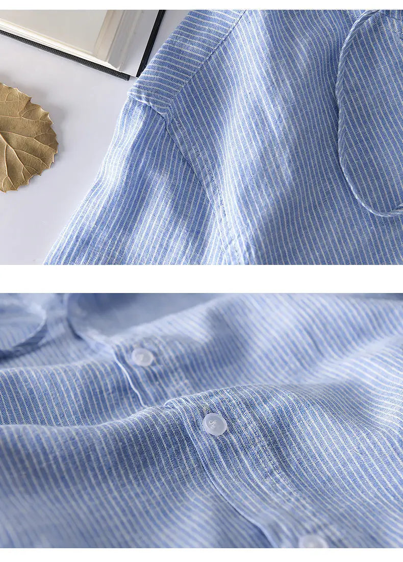 Arlo | Gestreiftes Baumwollehemd mit Kapuze-Becker Boutique