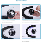 Armstrong | Magnetische Levitation Schwebende Globuslampe mit LED-Weltkarte-Becker Boutique