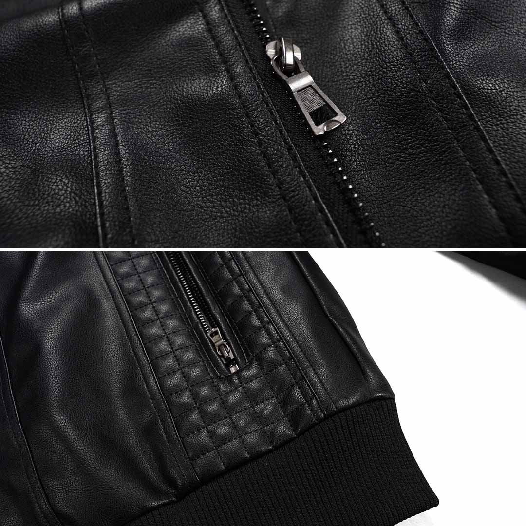Collin | Jakke til mænd med hætte og lynlås-Collin | Veste en Cuir pour Hommes avec Capuche et Fermeture Éclair - €49-Bentzen Butik