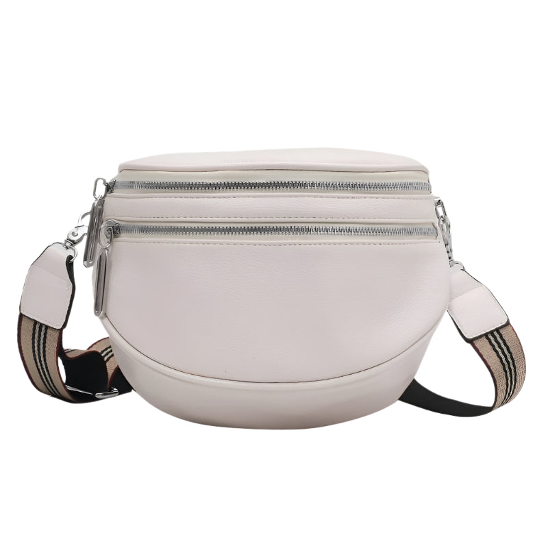 Ase | Luxuriöse Crossbody-Tasche aus veganem Leder-Naturweiß-Becker Boutique