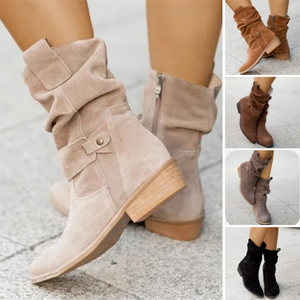 Avice | Kurze braune Stiefel mit niedrigem Absatz-Becker Boutique