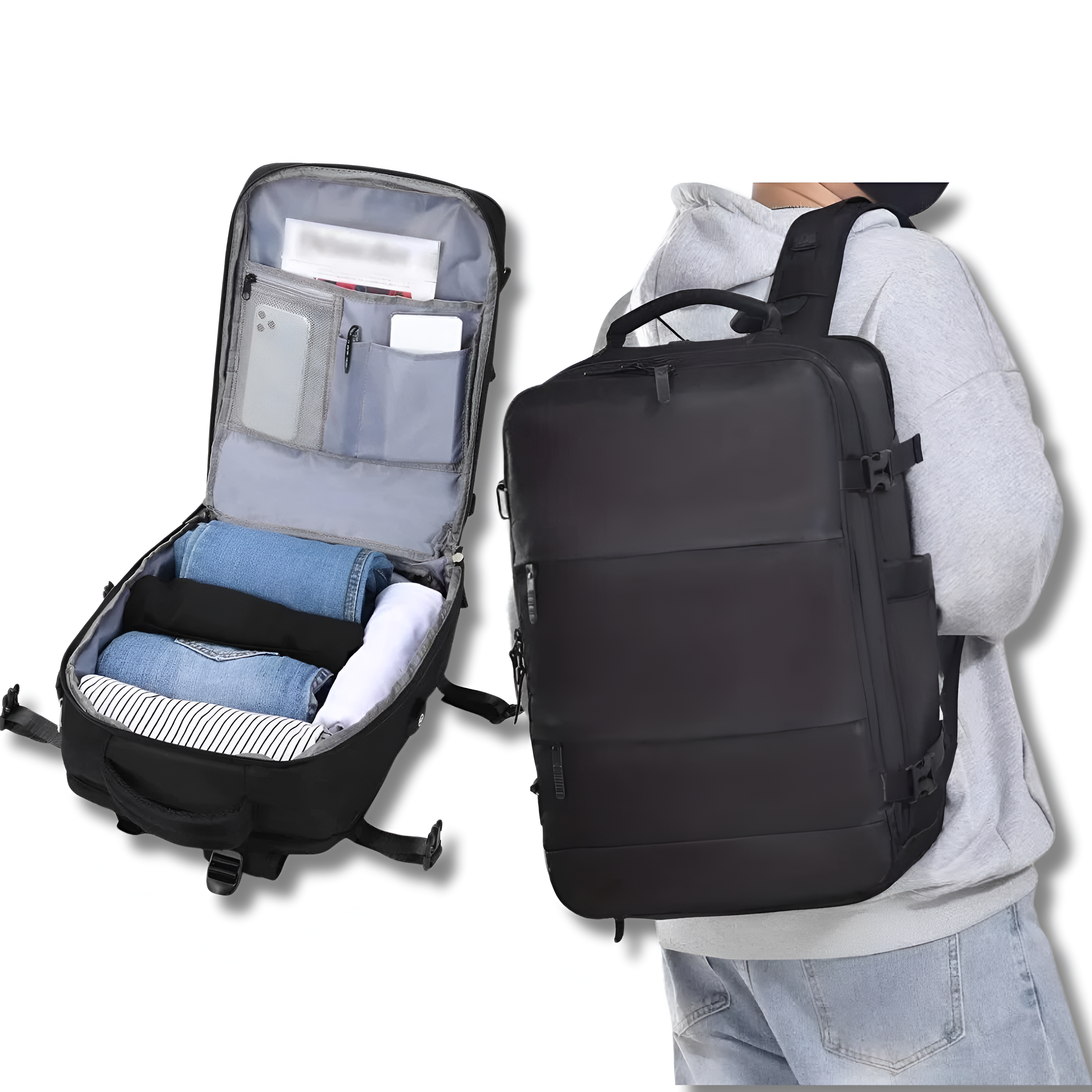 Baggy | Reiserucksack mit viel Stauraum und USB-Ladeanschluss-Becker Boutique