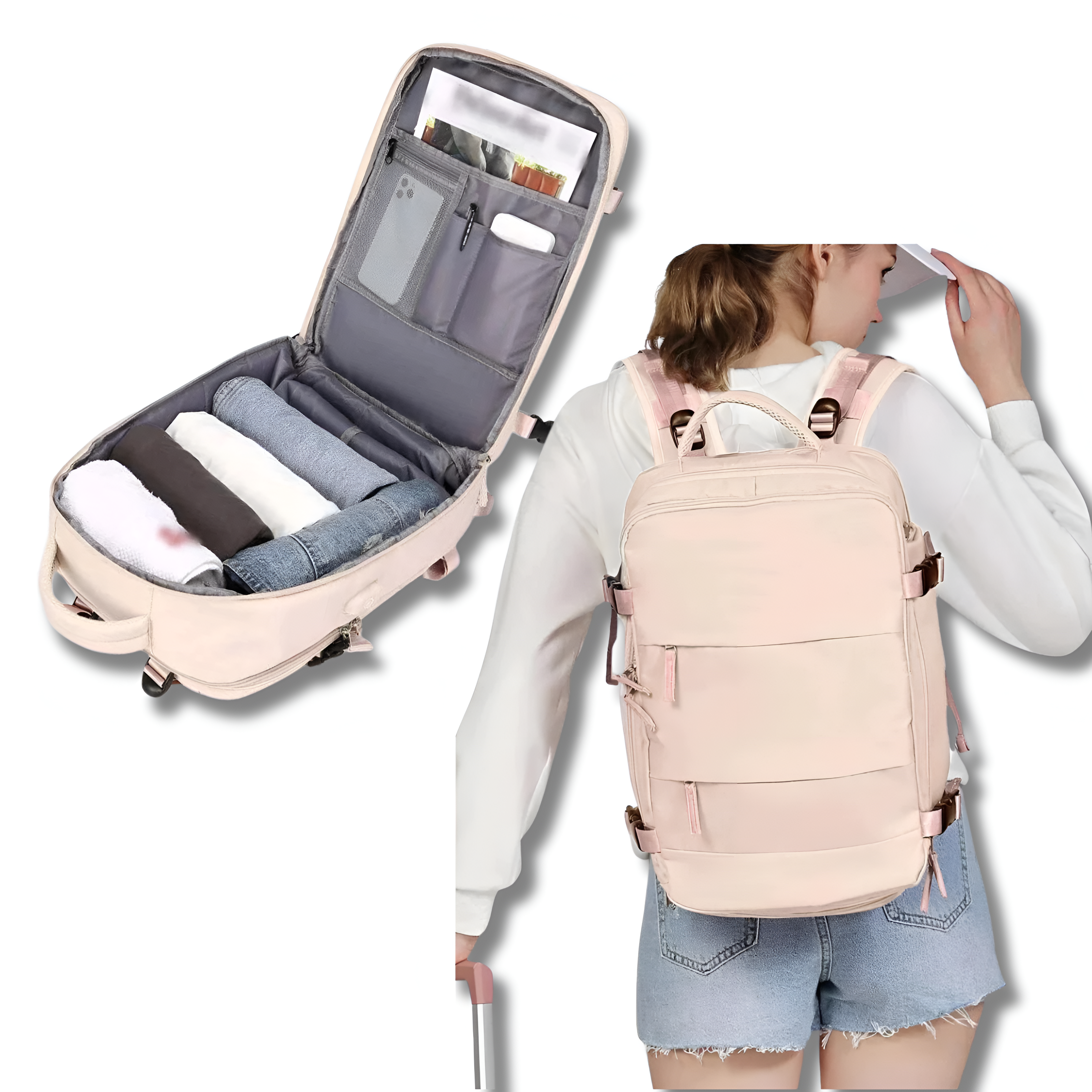 Baggy | Reiserucksack mit viel Stauraum und USB-Ladeanschluss-Becker Boutique
