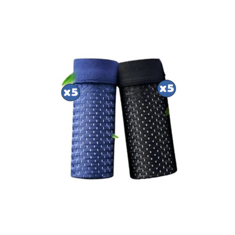 BambooBoxer | Die bequeme Herren-Boxershorts aus Bambusfaser-5x Schwarz + 5x Blau-L-Becker Boutique