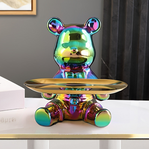 BearTray | Künstlerisches Design Aufbewahrung Ornament für das Haus-Tweehandige Bär Golden Galaxy-Becker Boutique