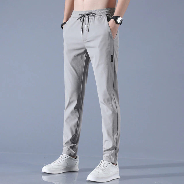 Ben | Schnelltrocknende Herren Stretchhose-Hellgrau-S-Becker Boutique