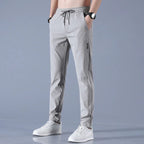 Ben | Schnelltrocknende Herren Stretchhose-Hellgrau-S-Becker Boutique