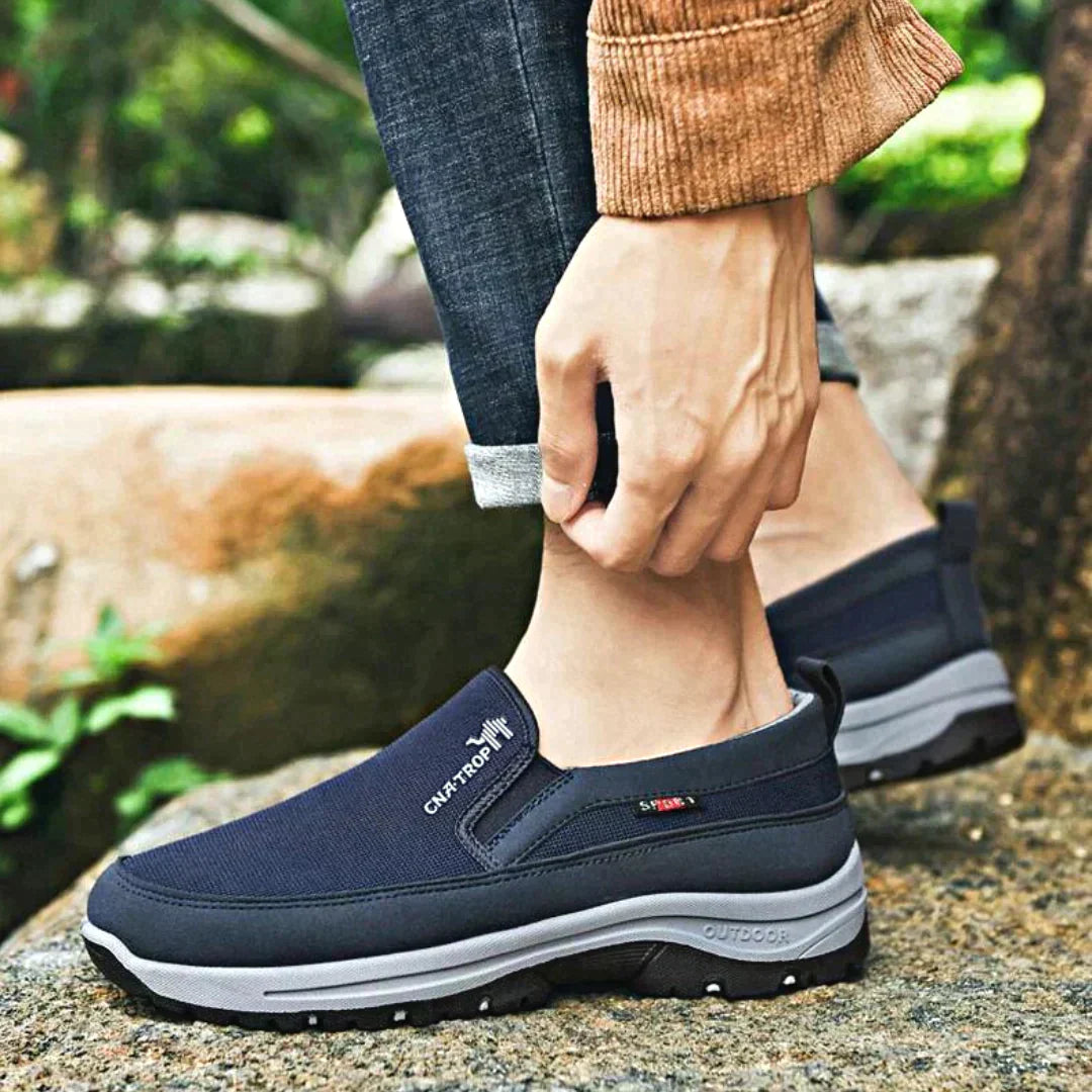Bergen | Orthopädischer Wanderschuh mit rutschfester Gummisohle-Blau-38-Becker Boutique
