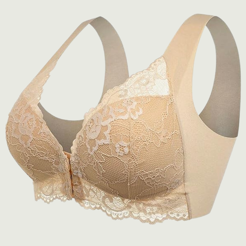 Bianca | 5D formender Push-up-Komfort-Spitzen-BH-Khaki-M-Becker Boutique