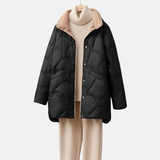 Women's down jacket | With stand-up collar & mid-length