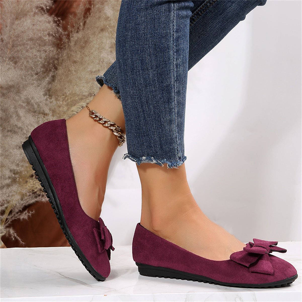 Blossom | Flache Damenschuhe mit runder Spitze-Becker Boutique