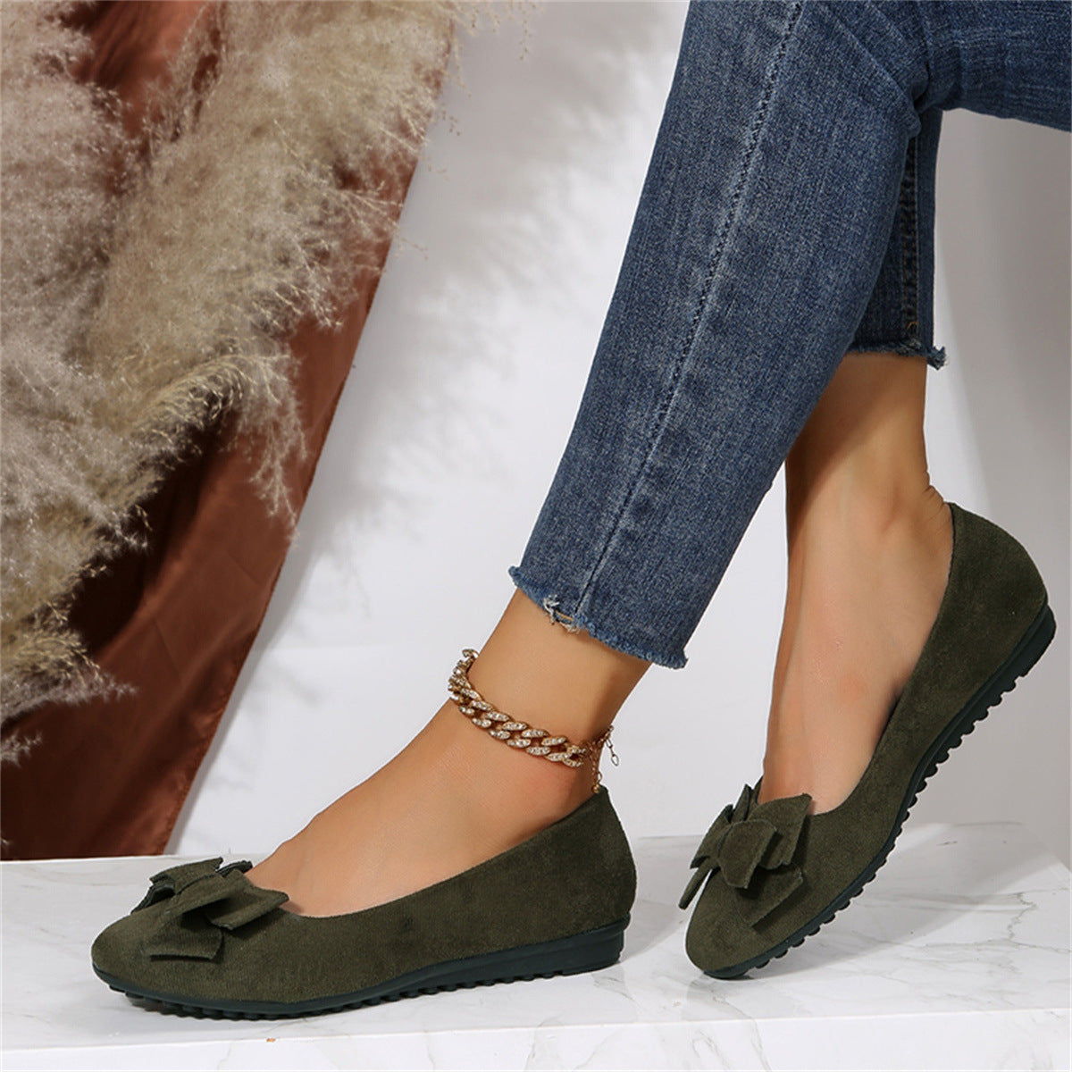 Blossom | Flache Damenschuhe mit runder Spitze-Becker Boutique