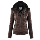Women's Leather Jacket | With Hood