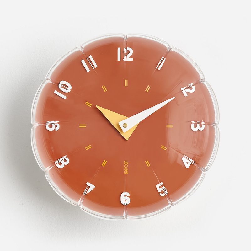 Bubbly Clock | Wohnzimmer Wanduhr Nordic Style-Orange-Becker Boutique