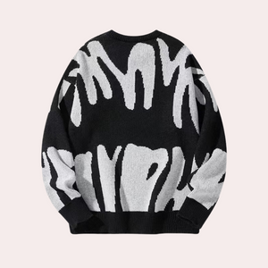Aramis | Bredstrikket sweater med rund hals til mænd - Vintage Y2K Modern Design-Aramis | Pull Ample Tricoté pour Hommes avec Col Rond – Design Vintage Y2K Moderne - €25-Bentzen Butik