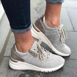 Cali | Orthopädischer Komfort-Sneaker-Grau-35-Becker Boutique