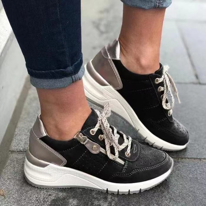 Cali | Orthopädischer Komfort-Sneaker-Schwarz-35-Becker Boutique
