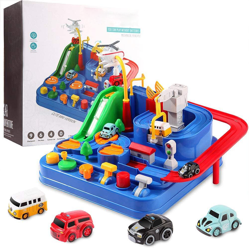Car Adventure | Kinderspielzeug zum Trainieren des Gehirns-Blau-Becker Boutique