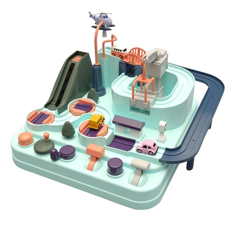Car Adventure | Kinderspielzeug zum Trainieren des Gehirns-Hellblau-Becker Boutique