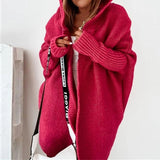 Women's long cardigan with hood