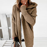 Women's long cardigan with hood
