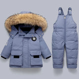 Charlie | Warmer Kindermantel und Overall-Blau-80-Becker Boutique