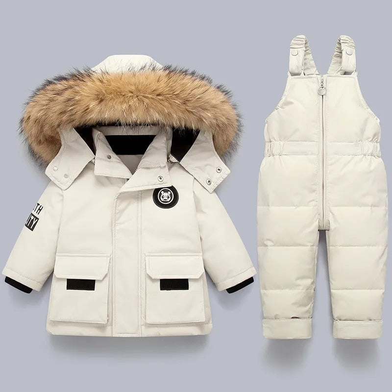 Charlie | Warmer Kindermantel und Overall-Weiß-80-Becker Boutique