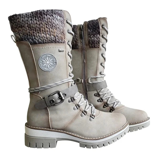 Cher | Damen Winterstiefel mit Fleecefutter-Grau-36-Becker Boutique