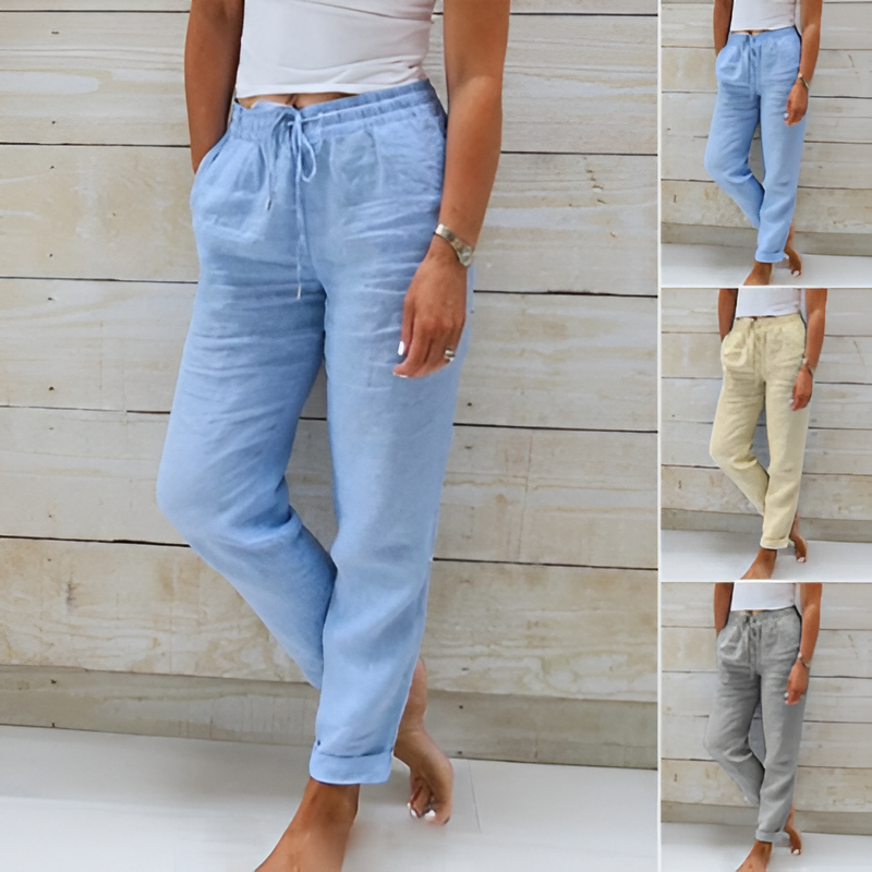Cindy | Verstellbare Damenhose aus Baumwolle-Becker Boutique