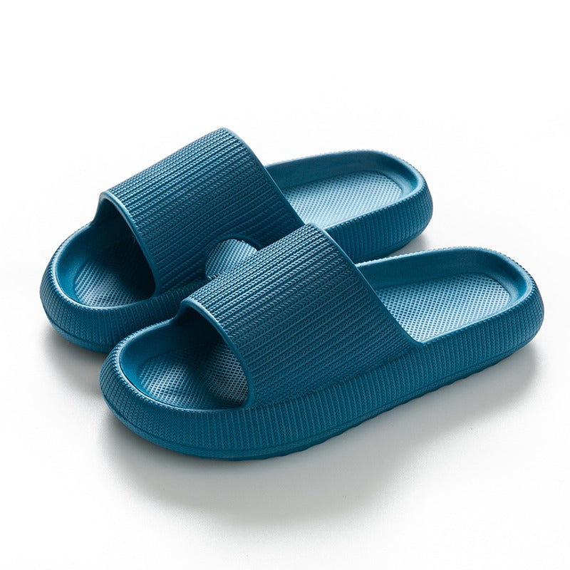 Cloudy | Slipper-Sandalen mit dicker Sohle-blau-34-35-Becker Boutique