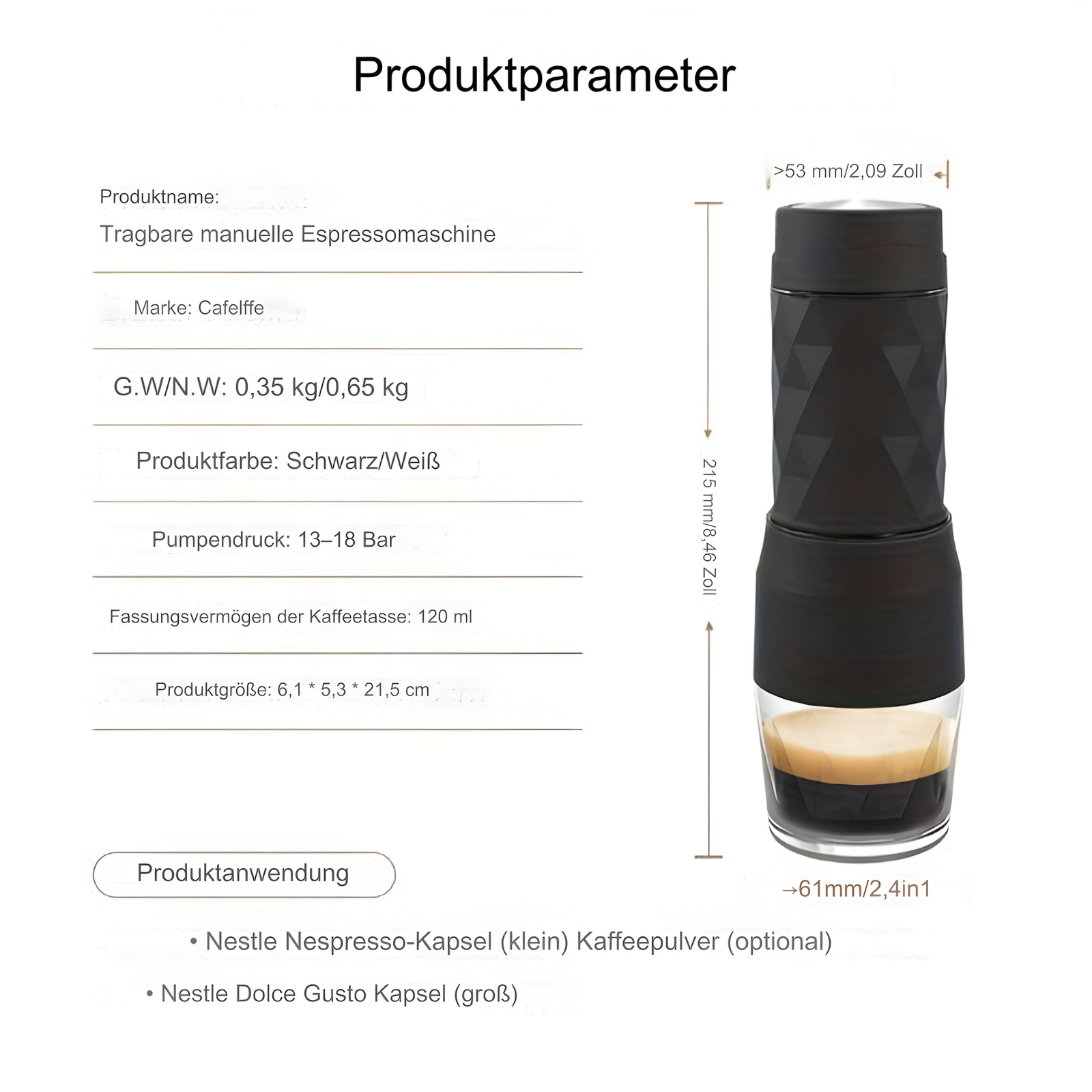 Coffee2Go | Tragbare Espressomaschine und Milchaufschäumer-Becker Boutique