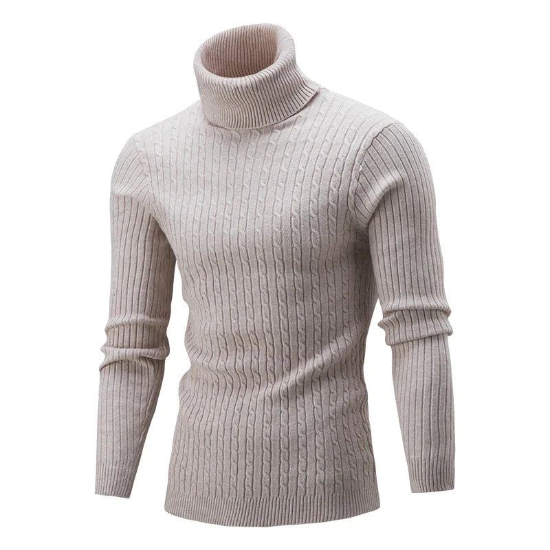 Constantin | Strickpulli mit Rollkragen-Beige-M-Becker Boutique