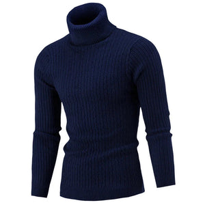 Constantin | Strickpulli mit Rollkragen-Dunkelblau-M-Becker Boutique