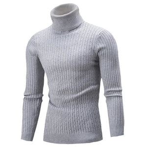 Constantin | Strickpulli mit Rollkragen-Grau-M-Becker Boutique