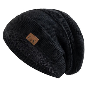 Coos | Pelzgefütterte Schlupfmütze für den Winter-Schwarz-56cm-58cm-Becker Boutique