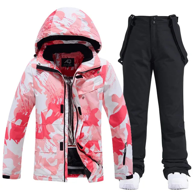 Coralie | Schöner Skianzug für Frauen-Rosa und Schwarz-XS-Becker Boutique