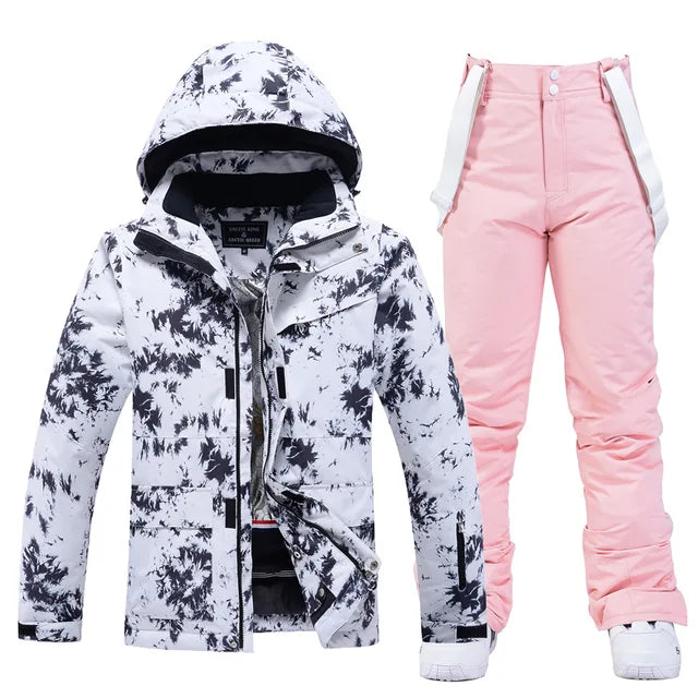 Coralie | Schöner Skianzug für Frauen-Schwarz und Rosa-XS-Becker Boutique