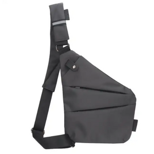 Corry | Safety Crossbody Bag für den Urlaub-Graue linke Hand-Becker Boutique