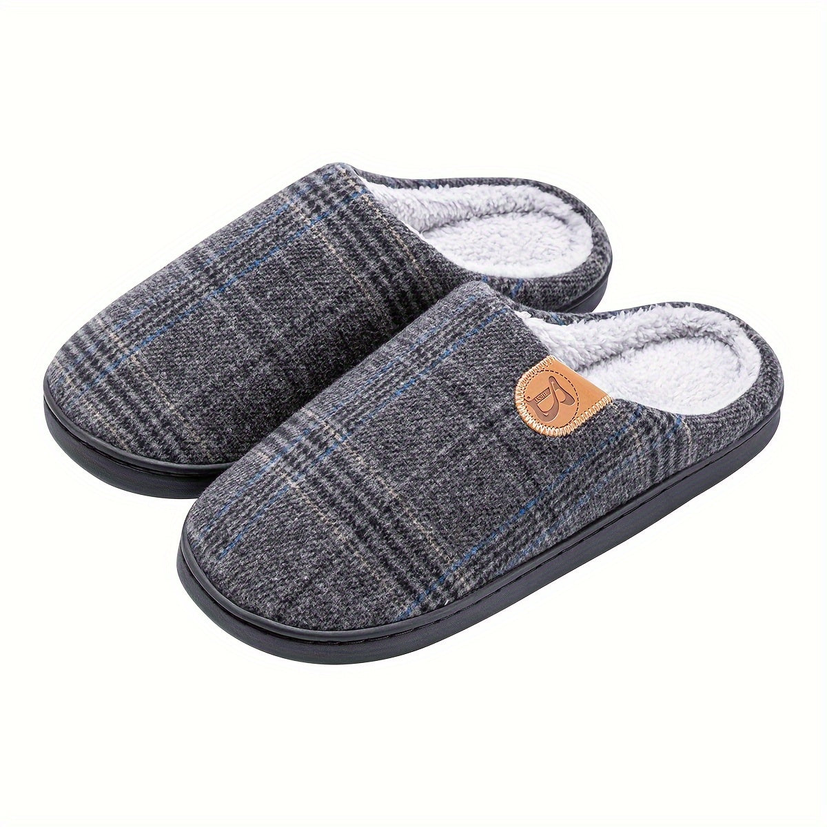 CozyStep | Weiche Plüsch-Hausschuhe mit Flauschigem Futter – Perfekt für Herbst und Winter-Dunkelgrau-40-41-Becker Boutique