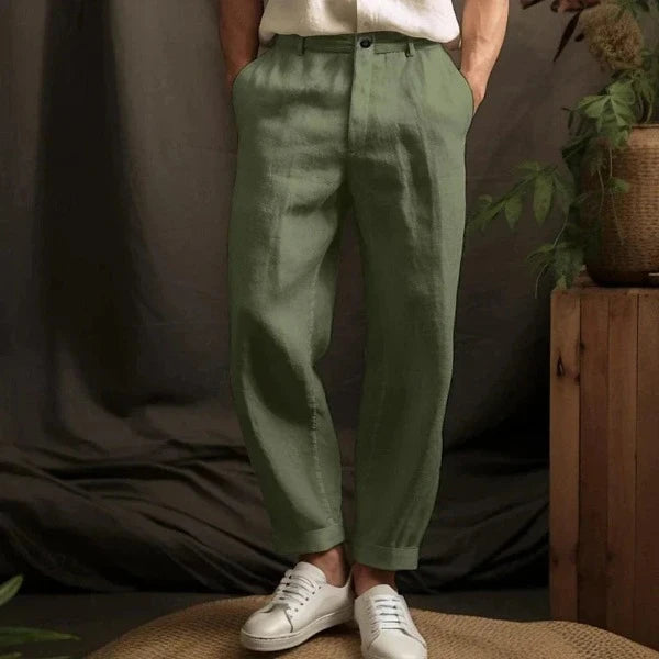 Danko | Leichte hose für Männer mit lockerer Passform-Grün-M-Becker Boutique