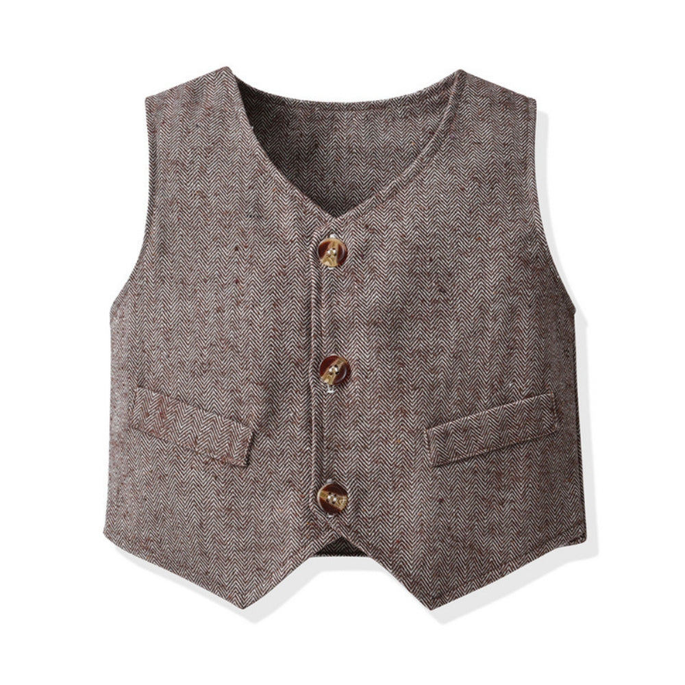 Boys Vest Suit Set | Suspenders Outfit