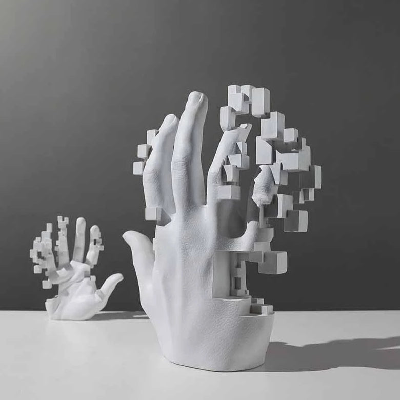 PixelHand | 3d haus kunst skulptur