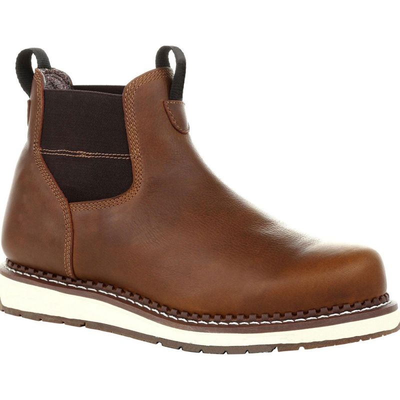 Davey | Stylische Chelsea-Lederstiefel für Männer-Braun-38-Becker Boutique