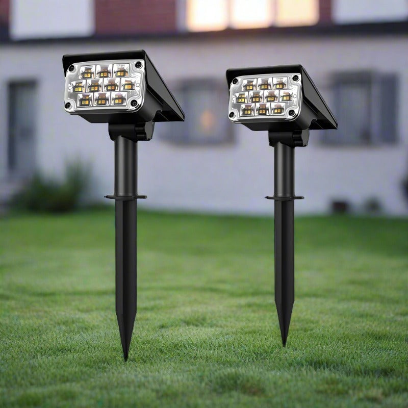 Deluxe Solar | Kabellose LED-Solar-Gartenstrahler-1 + 1 Frei-Becker Boutique