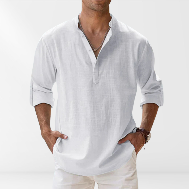 Denis | Henley Hemd Herren – Bequeme Baumwolle Mischung