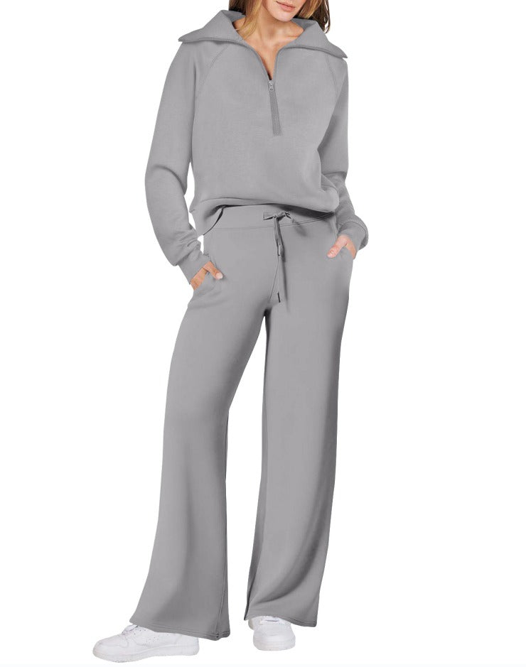 Dorine | Soft Loungewear Set für Frauen-Grau-S-Becker Boutique